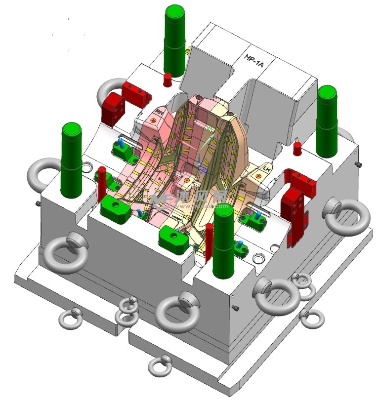 汽車水箱模具二次頂出結構詳解